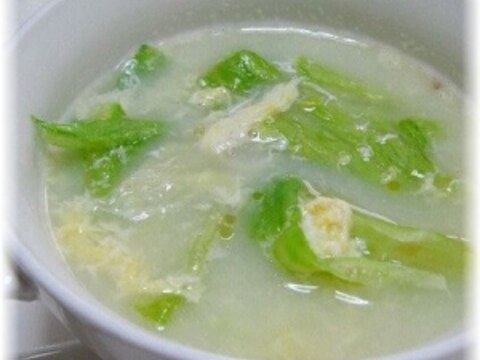 レタスとかき玉の簡単中華スープ